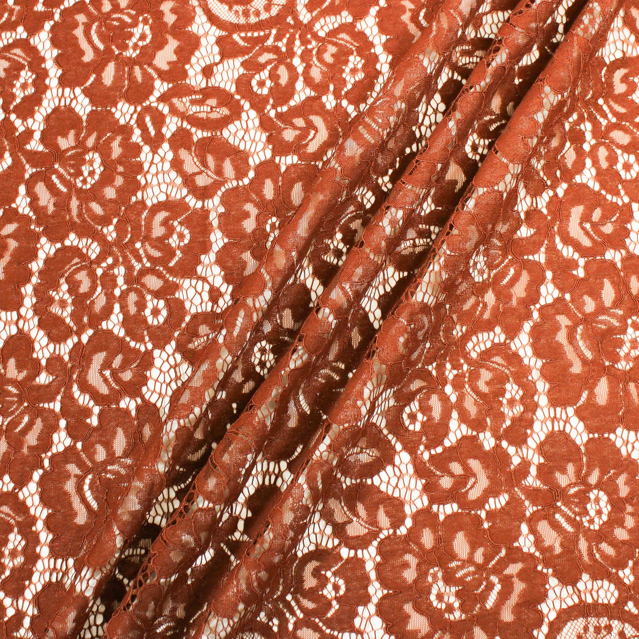 Orange Lace Fabric 