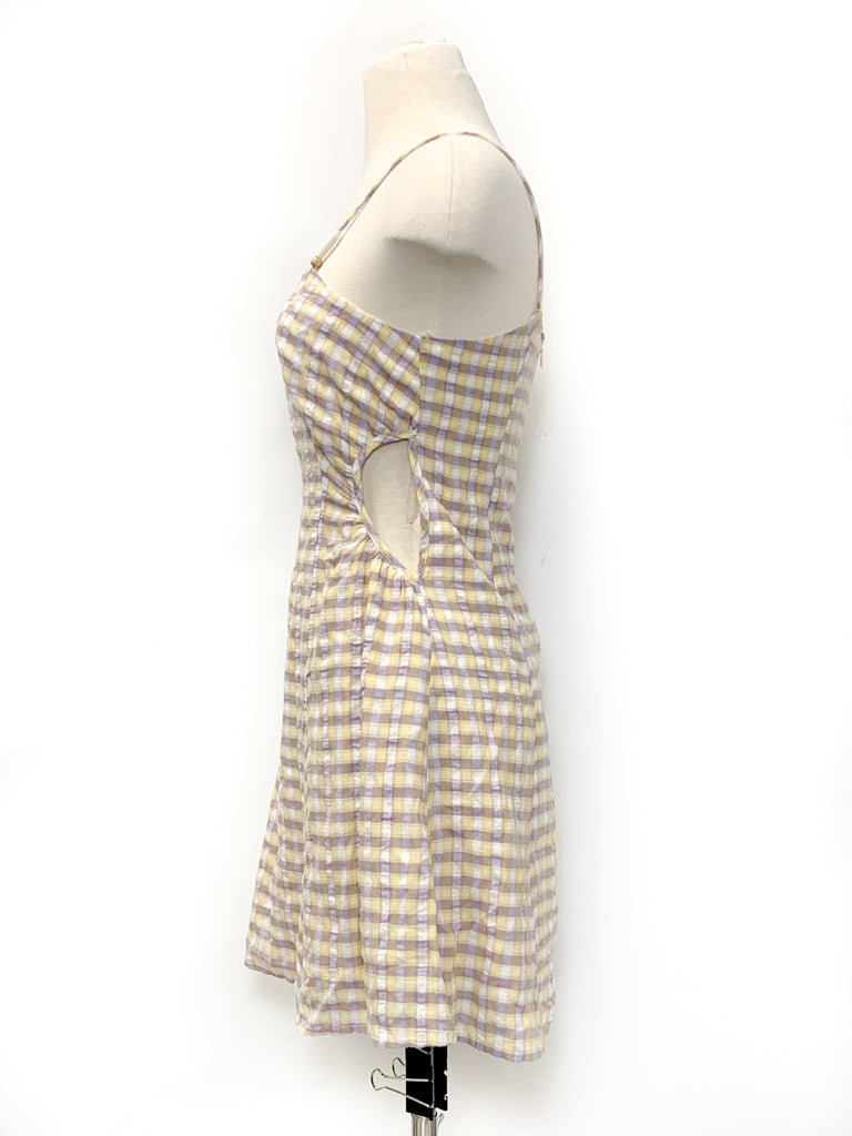 LILAC PLAID SUMMER DRESS