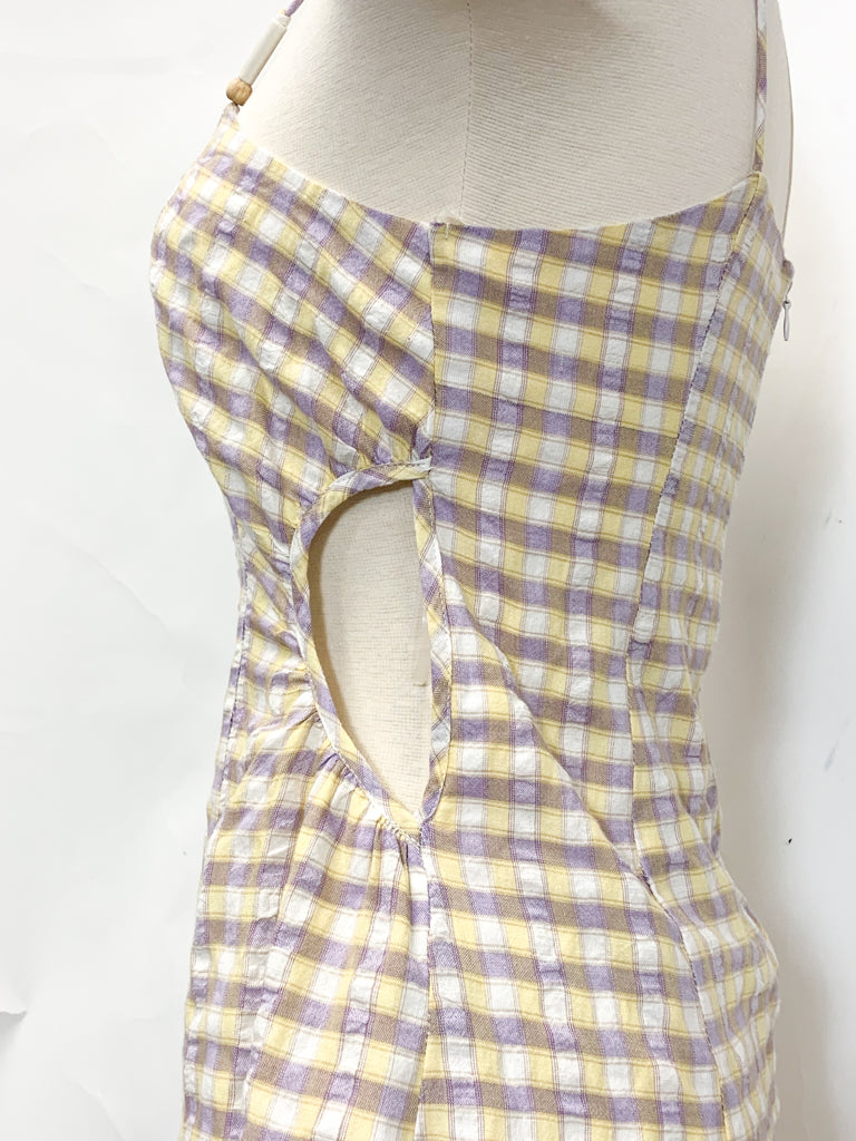 LILAC PLAID SUMMER DRESS