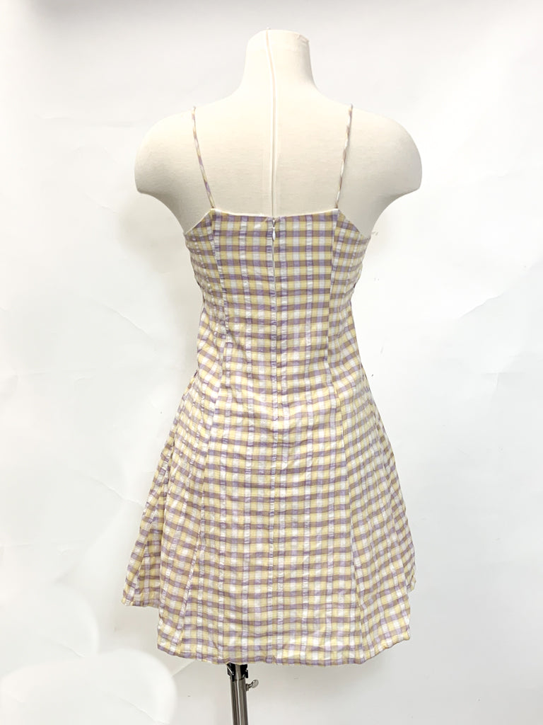 LILAC PLAID SUMMER DRESS