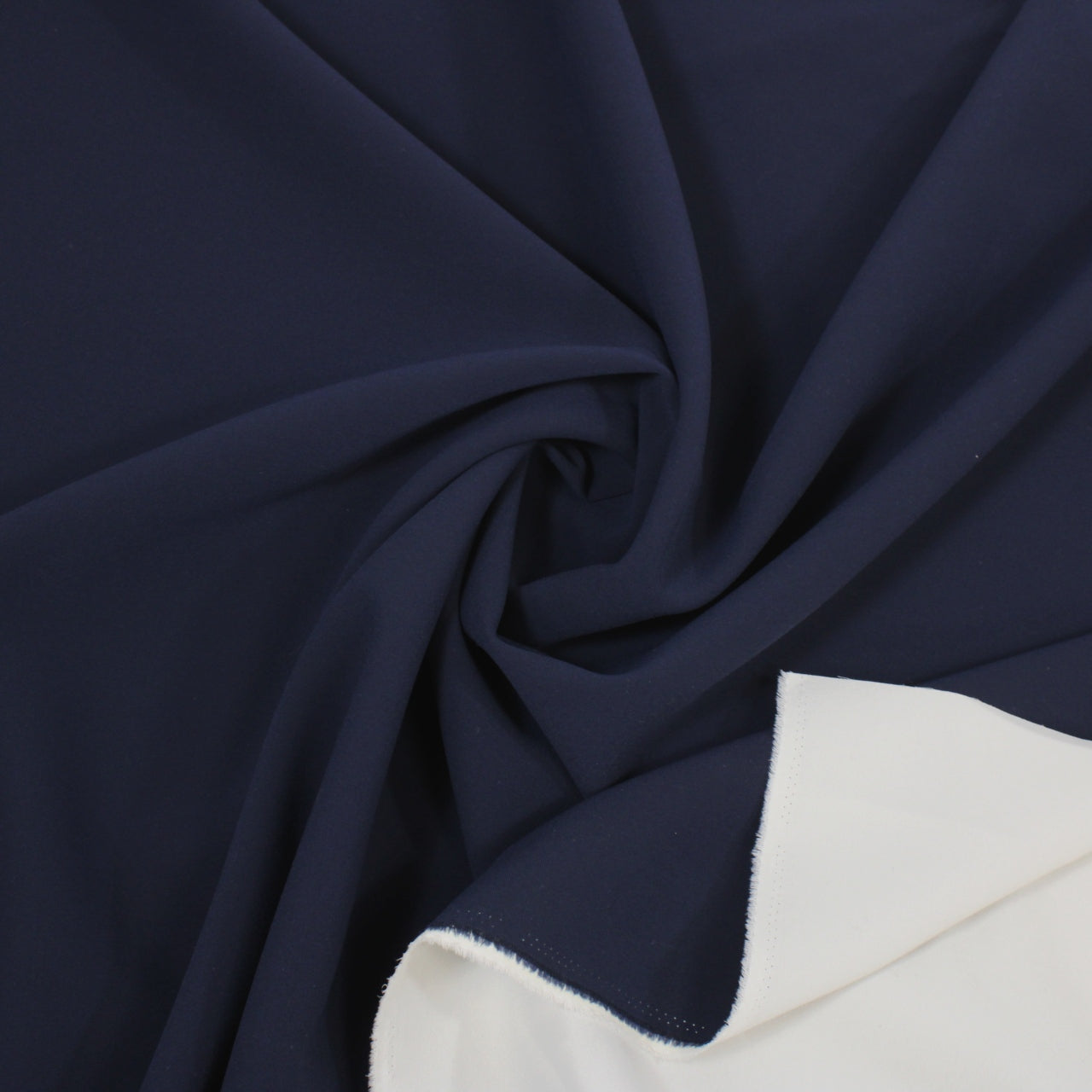EGGSHELL AND NAVY DOUBLE-FACED WEAVE