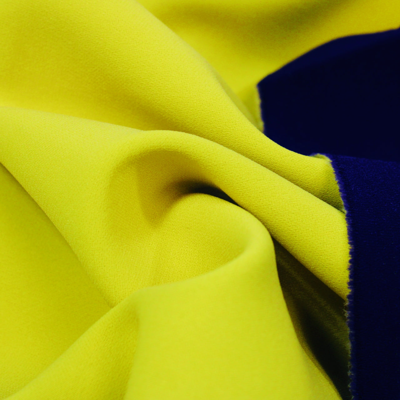 MAIZE AND BLUE DOUBLE-FACED WEAVE