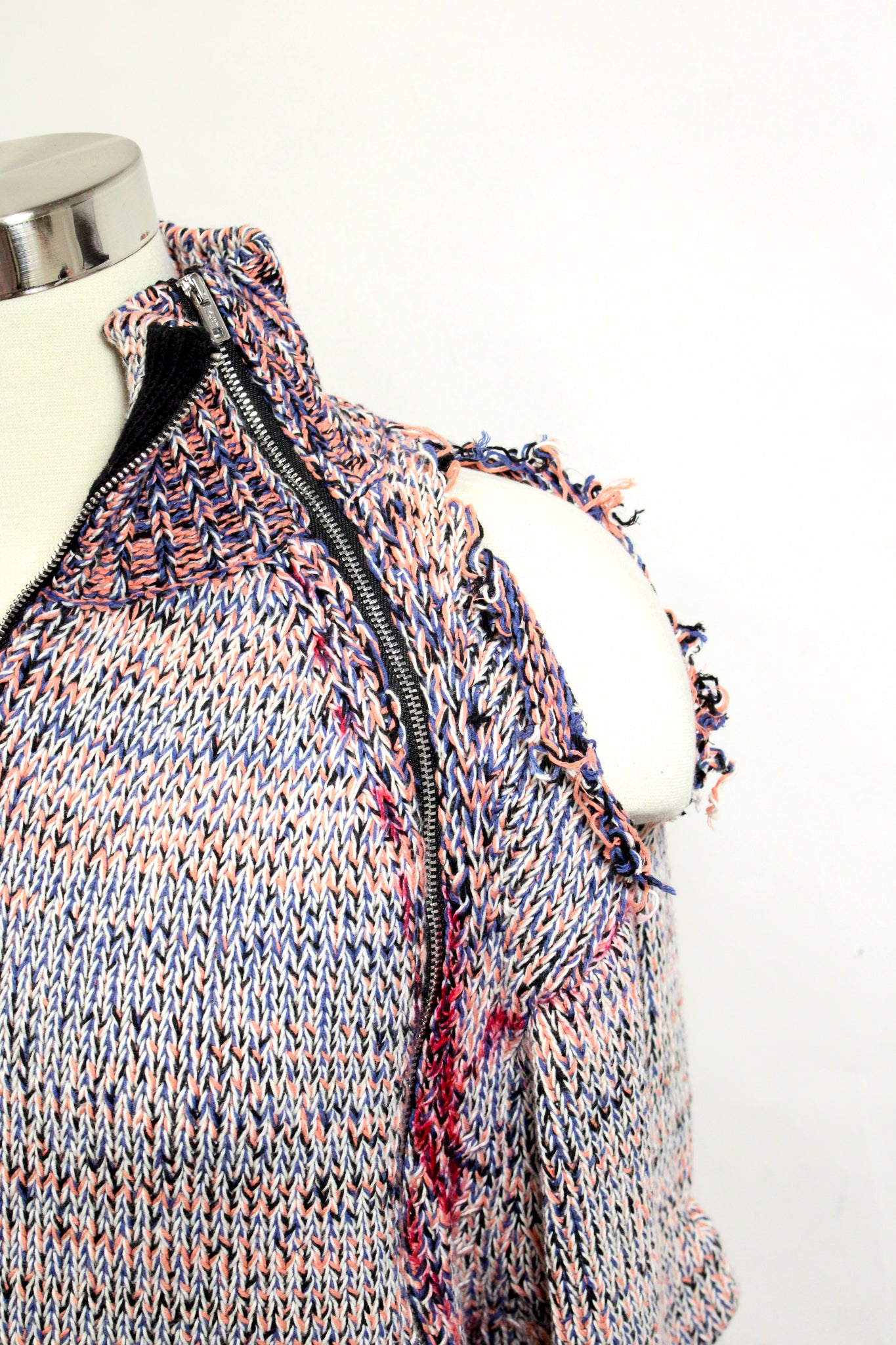 CHUNKY KNIT ZIPPER SWEATER