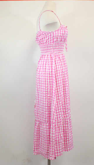 PINK GINGHAM DRESS