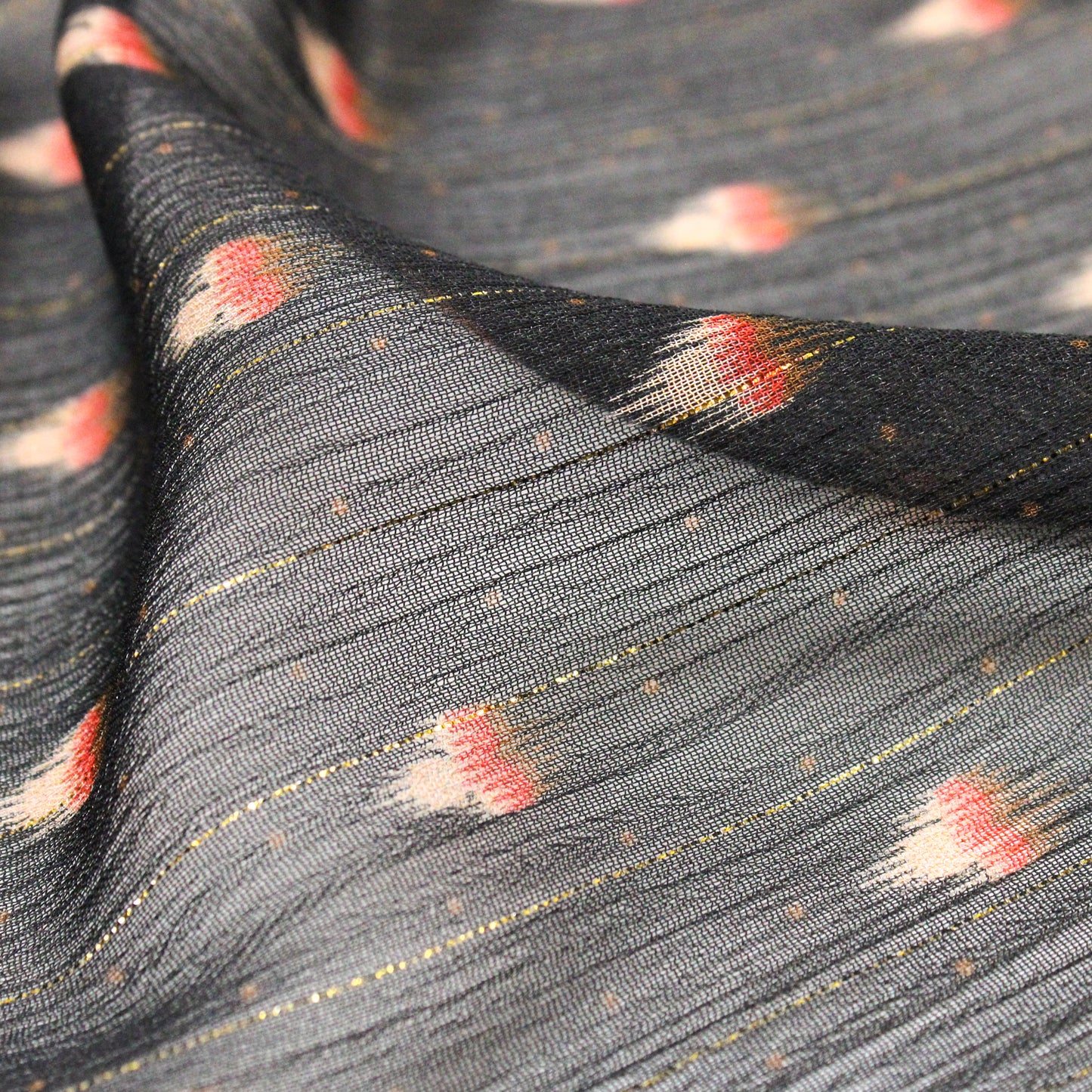 close up photo of fabric showing how the fabric is sheer