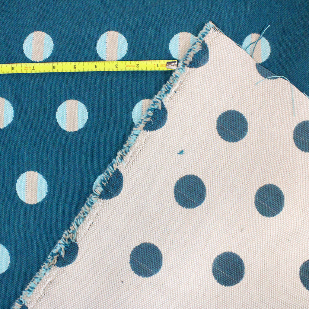 TURQUOISE POLKA DOT UPHOLSTERY