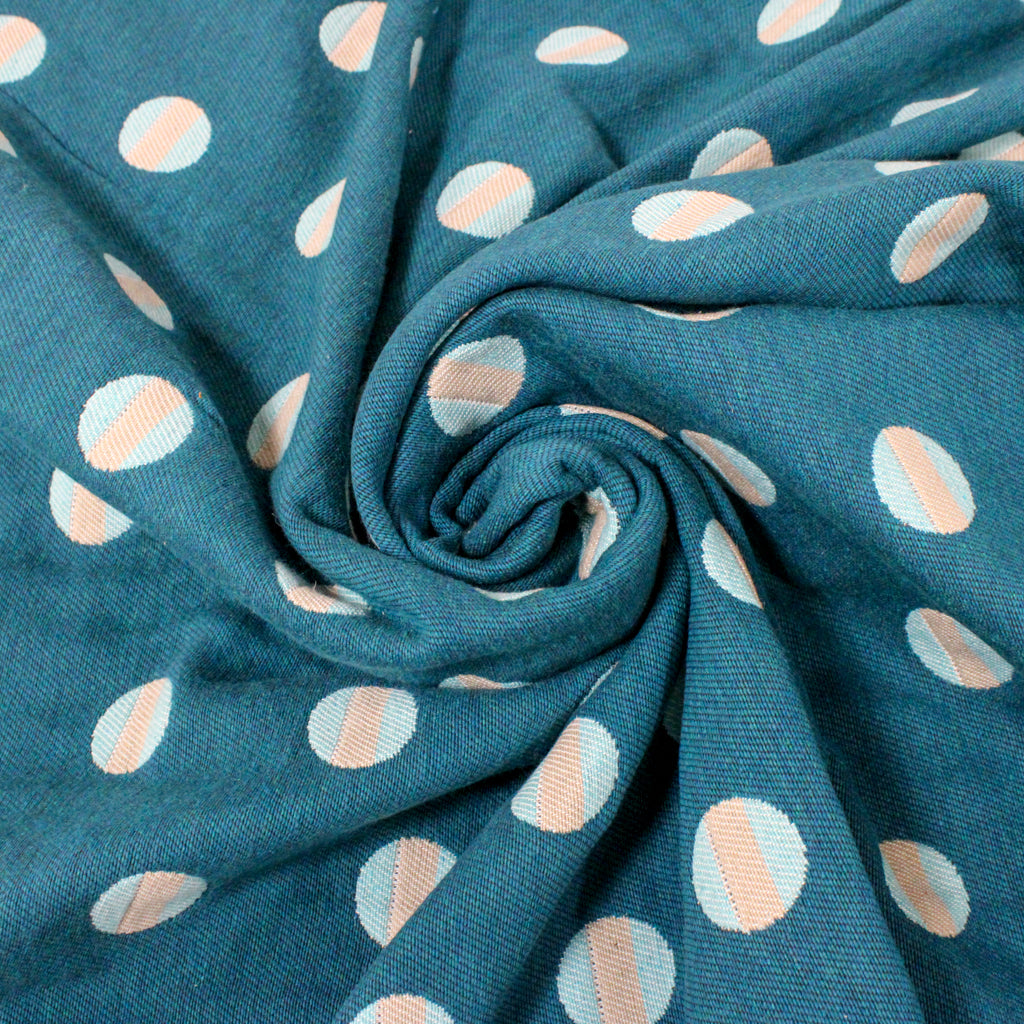 TURQUOISE POLKA DOT UPHOLSTERY