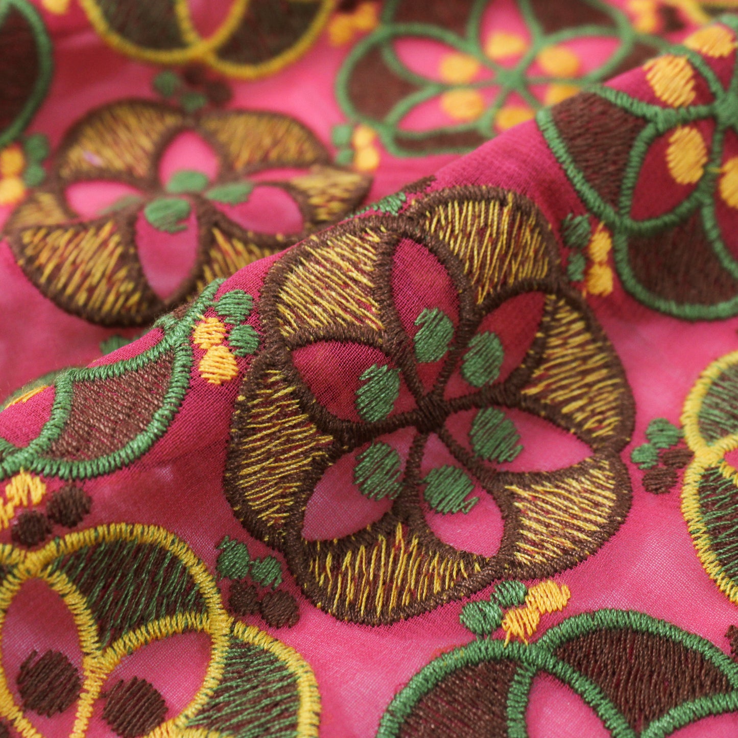 EMBROIDERED FLORAL CHIFFON