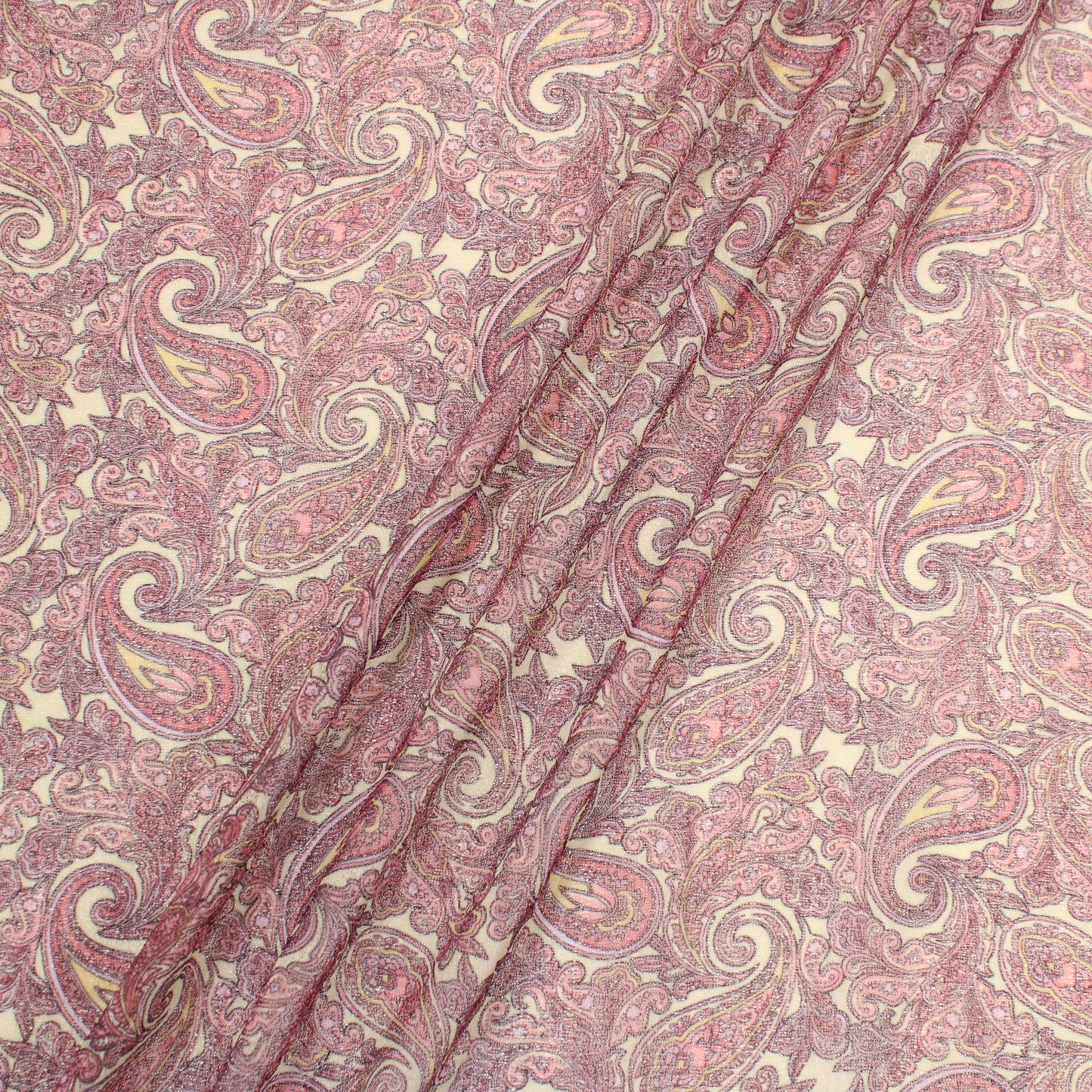 PINK PAISLEY CREPE