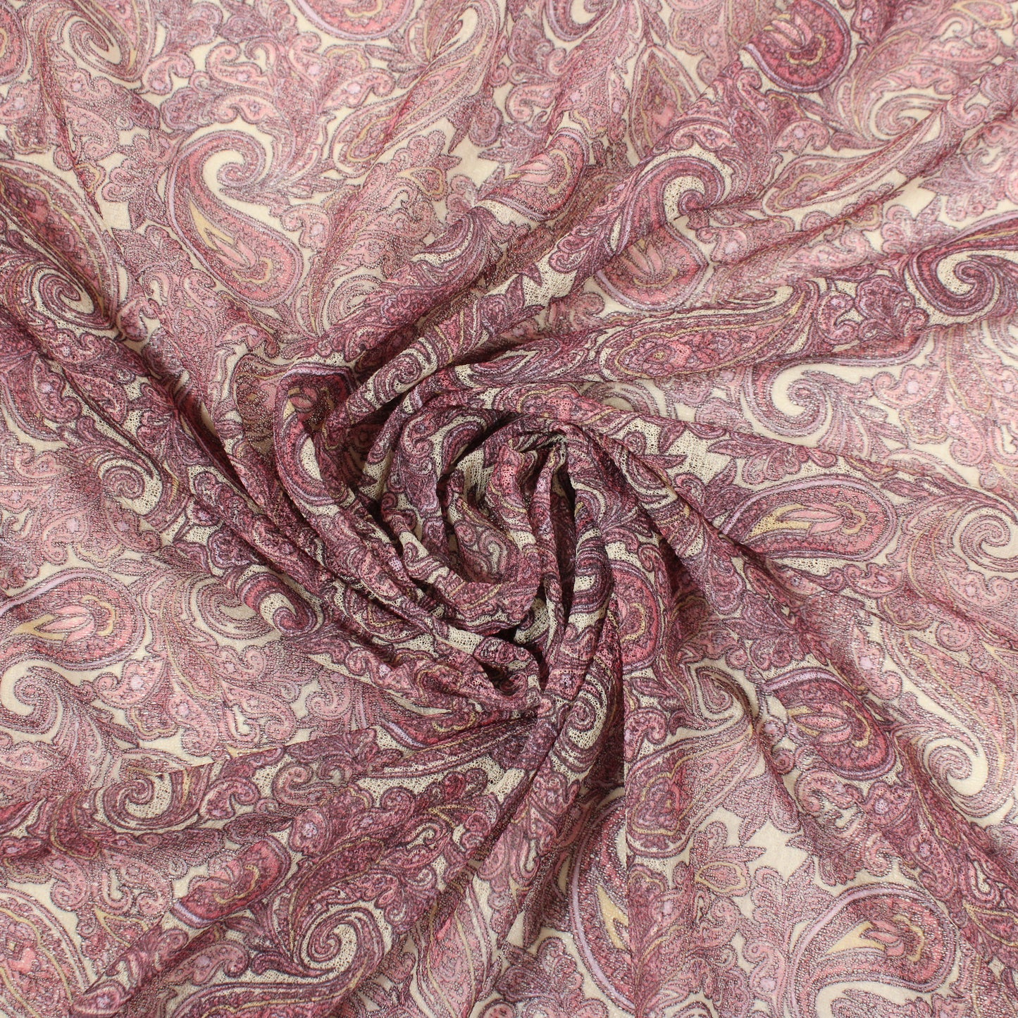 PINK PAISLEY CREPE