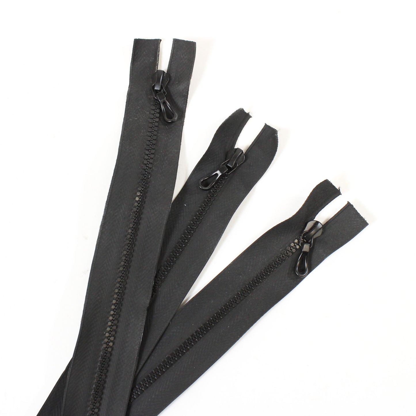 8" WAXED BLACK METAL ZIPPER