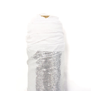 WHOLESALE YARDAGE - SILVER SEQUIN MESH