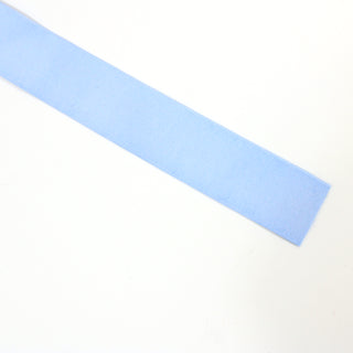 close-up of a piece of sky blue elastic