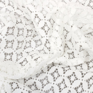 close-up of overlapping-circles alabaster lace fabric