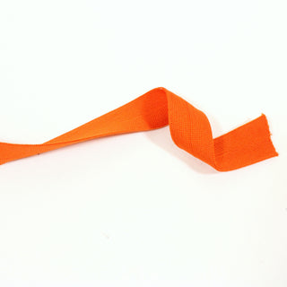 close-up of orange knit tape