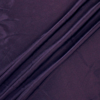 eggplant colored silk mikado lightweight fabric with a slight sheen, twill weave, and soft draping quality