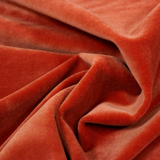 close-up of orange velveteen fabric