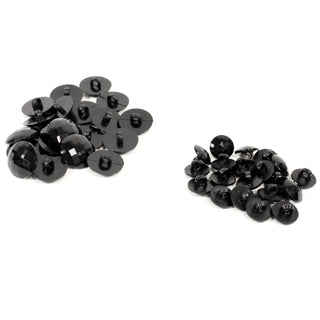 BLACK FACETED SHANK BUTTONS (2 SIZES)