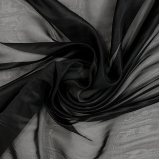 BLACK SILK CHIFFON