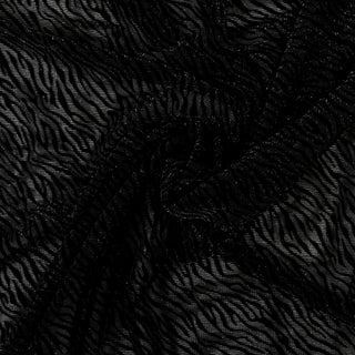 BLACK ZEBRA SPARKLE BURNOUT VELVET MESH