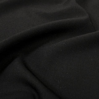 close-up of a black plainweave fabric
