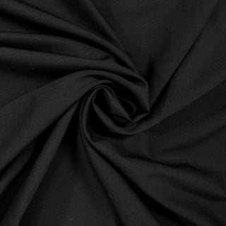 swirl of black plainweave fabric