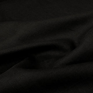 close-up of black plainweave rayon fabric