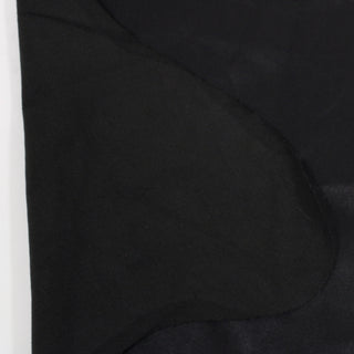 front and back of black stretch-backed leatherhide