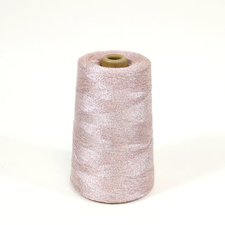 small cone of blush/silver ultra-fine yarn