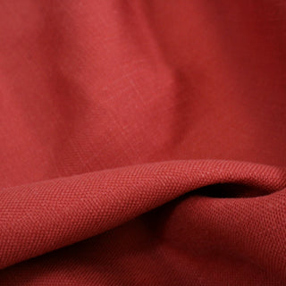 close-up of a brick red canvas fabric