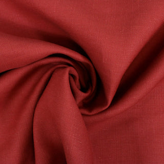 swirl of a brick red canvas fabric