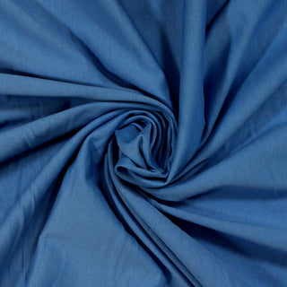swirl of bright blue knit jersey fabric
