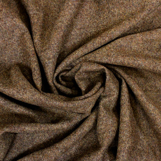 swirl of brown tweed fabric