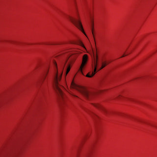 swirl of candy apple red silk chiffon