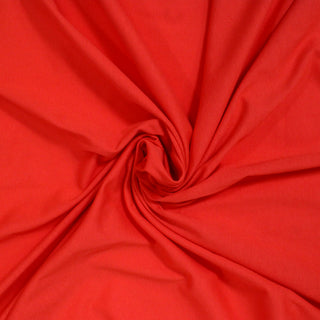 swirl of a chili red jersey fabric