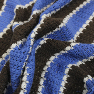 close-up of the knit structure and stripe repeat