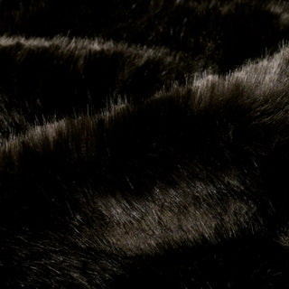 close-up of deep brown colored faux fur