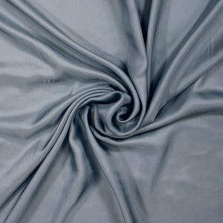 swirl of dusty blue silk mikado fabric