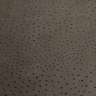 face of an earl grey piece of lambskin leather, dotted with a manufactured texture imitating the surface of ostrich leather