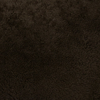dark brown shearling hide with mid-long curly pile