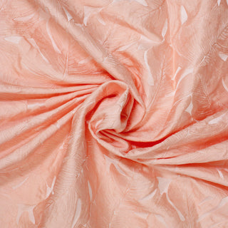 swirl of flamingo pink brocade fabric