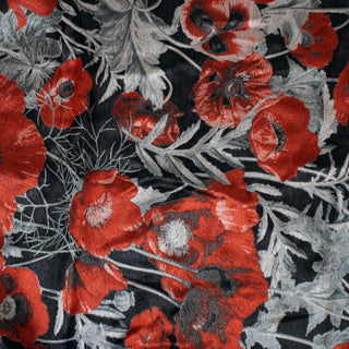 pattern overview of floral silk jacquard fabric
