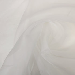 swirl of a white silk organza fabric