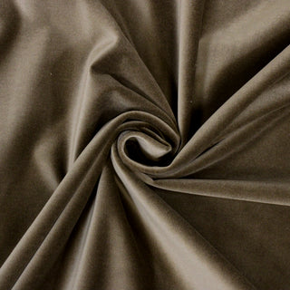 swirl of gingerbread brown velveteen fabric