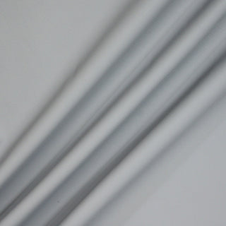 three diagonal lines of a textured vinyl fabric in a soft blue-grey glacier color