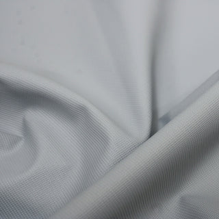 close-up of a glacier colored texture vinyl fabric, detailing its embossed texture