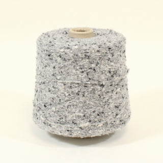 cone of multicolor grey boucle yarn