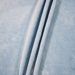 BABY BLUE SHORT PILE FAUX FUR