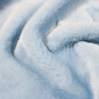BABY BLUE SHORT PILE FAUX FUR