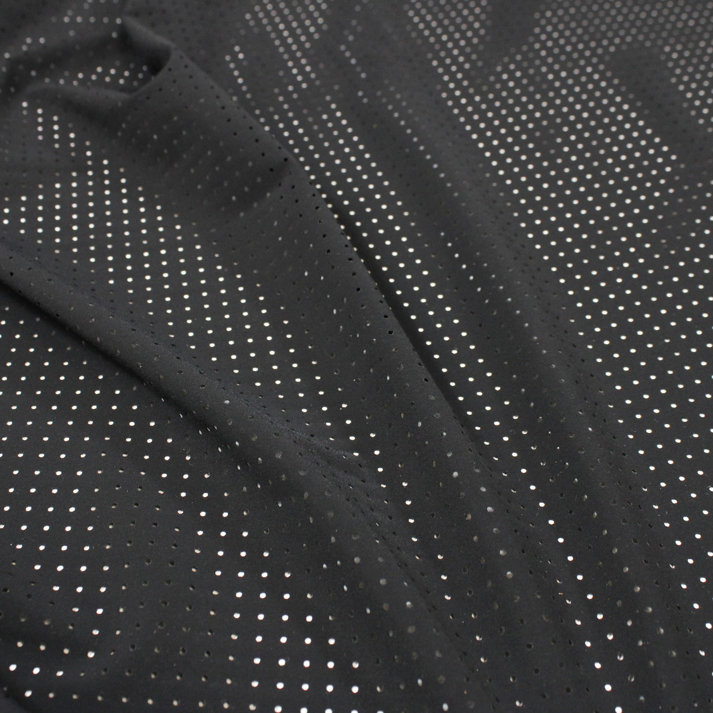 BLACK EYELET MESH SPANDEX